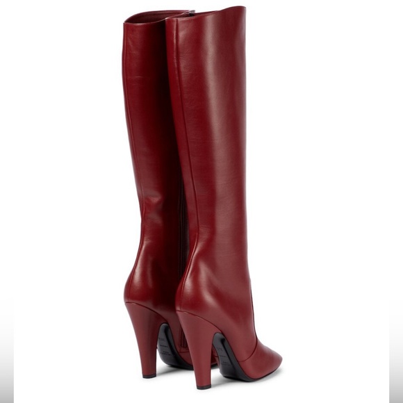 Saint Laurent Red 68 Knee-High Boots - Picture 3 of 5